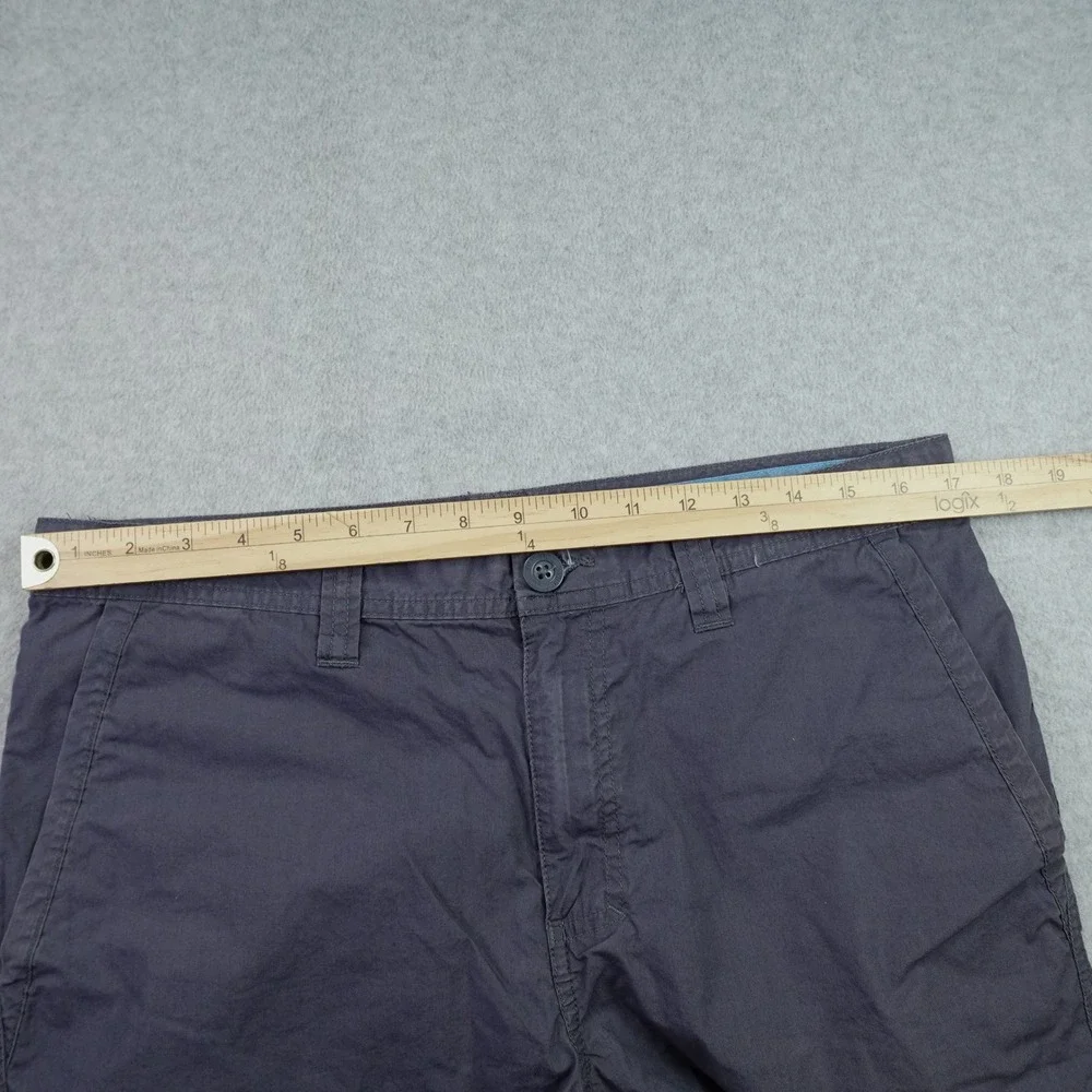 Columbia Shorts Mens 34 Blue Chino Casual Flat Front Cotton Outdoor
